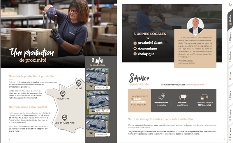 Catalogue Rapidhome page production